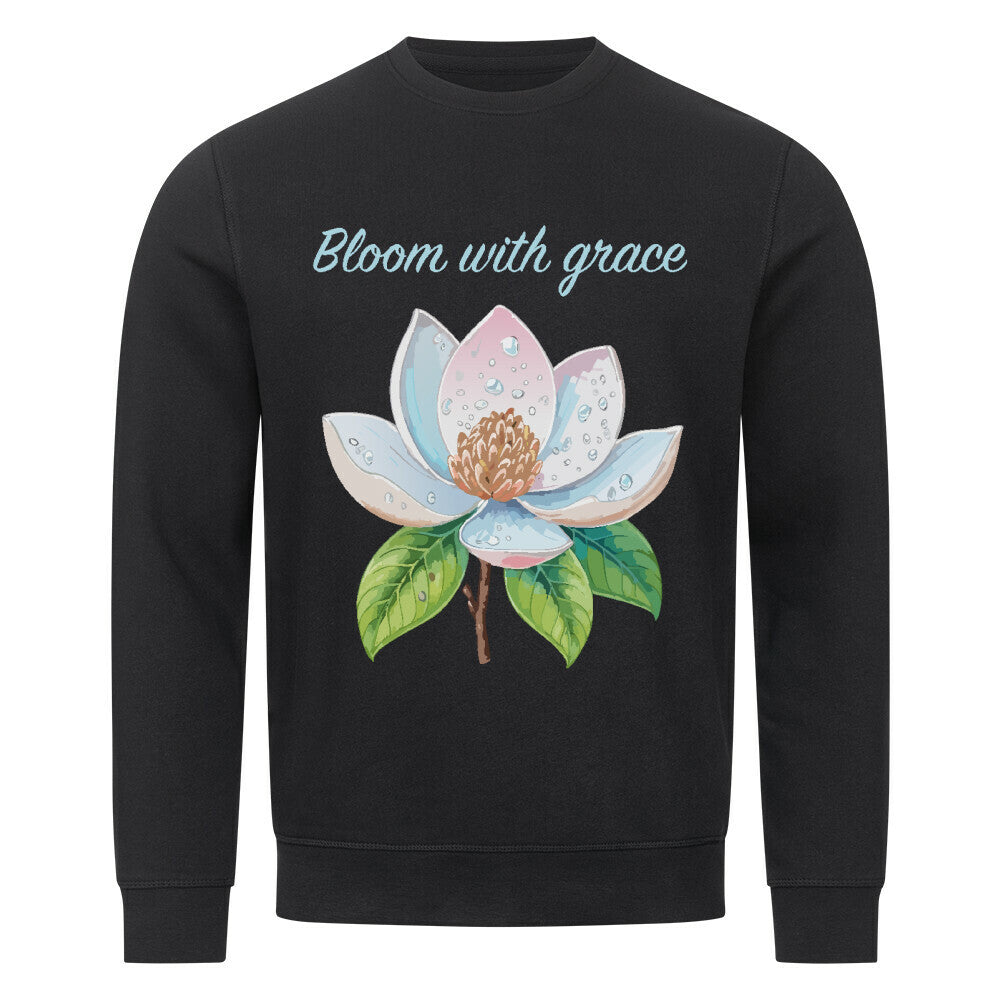 Bloom with grace Unisex/Herren Sweatshirt organic