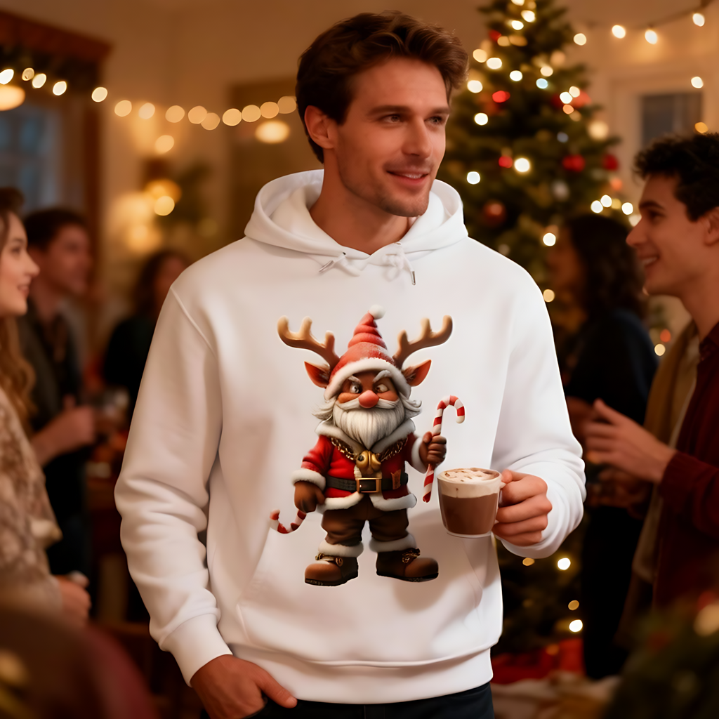 Gartenzwerg Zuckerlstange Unisex/Herren Hoodie - Mit Taschendruck