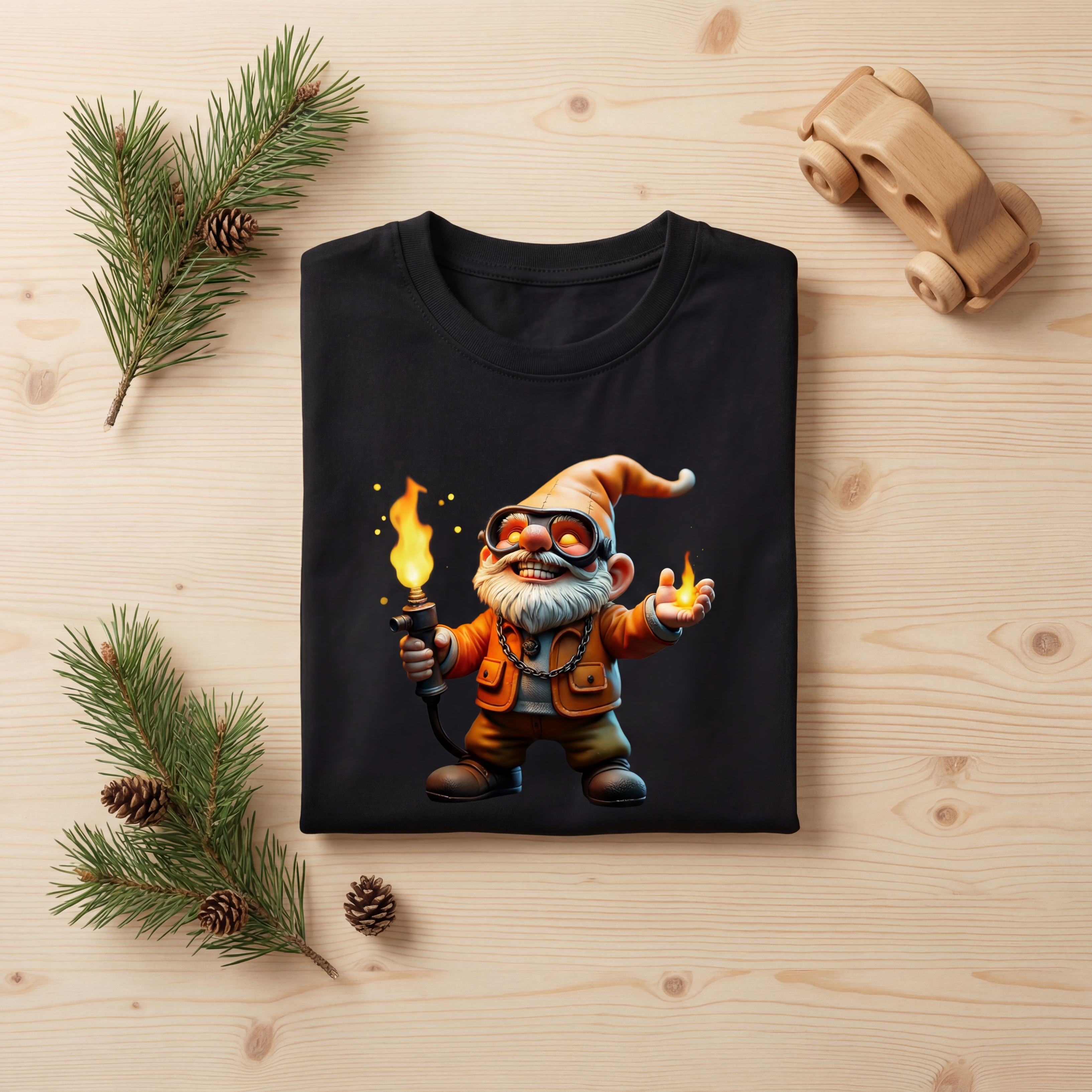 Gartenzwerg Feuer Unisex/KIDS Shirt organic