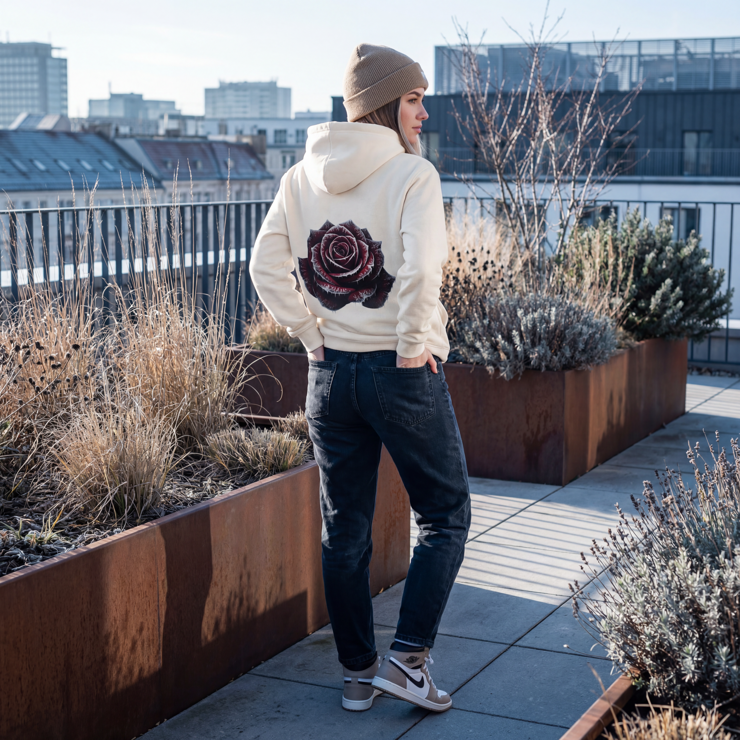 Eis Rose Unisex/Herren Hoodie